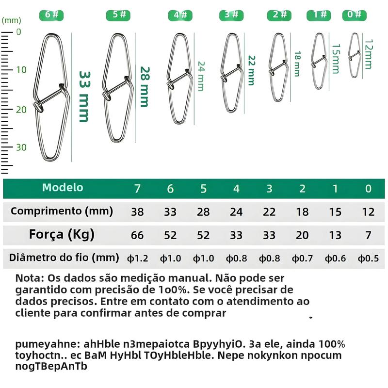 ☆ pinoページ☆ Pino De Diamante De Aço Inoxidável Para Pesca Giratória, 50